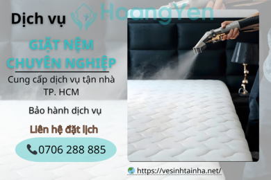 Dịch vụ giặt nệm tại nhà TPHCM - Vệ Sinh Hoàng Yến